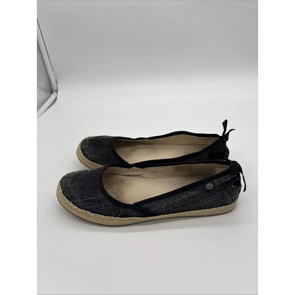 UGG Women's Flat  Canvas‎ Espadrille Slip Ons Size 7.5 - Picture 4 of 9
